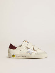Teen Old School with silver metallic leather star and purple suede heel tab