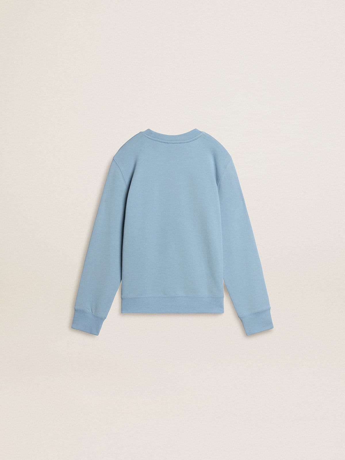 Boys' light blue sweatshirt with lettering on the front