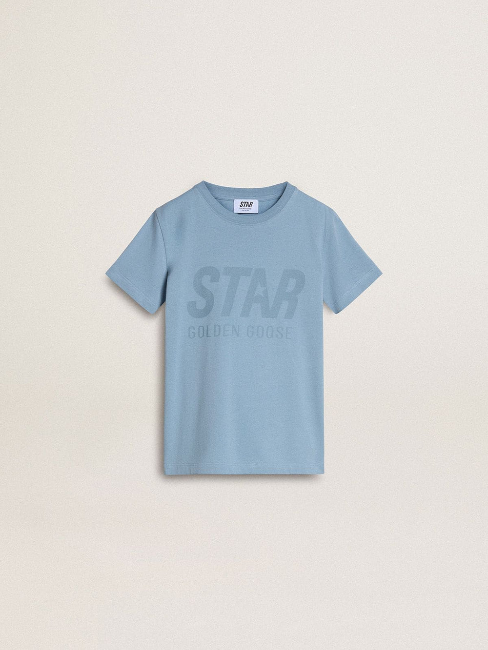 Boys' light blue T-shirt with print