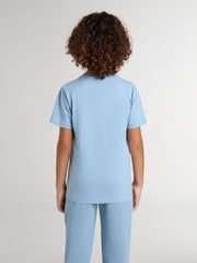 Boys' light blue T-shirt with print