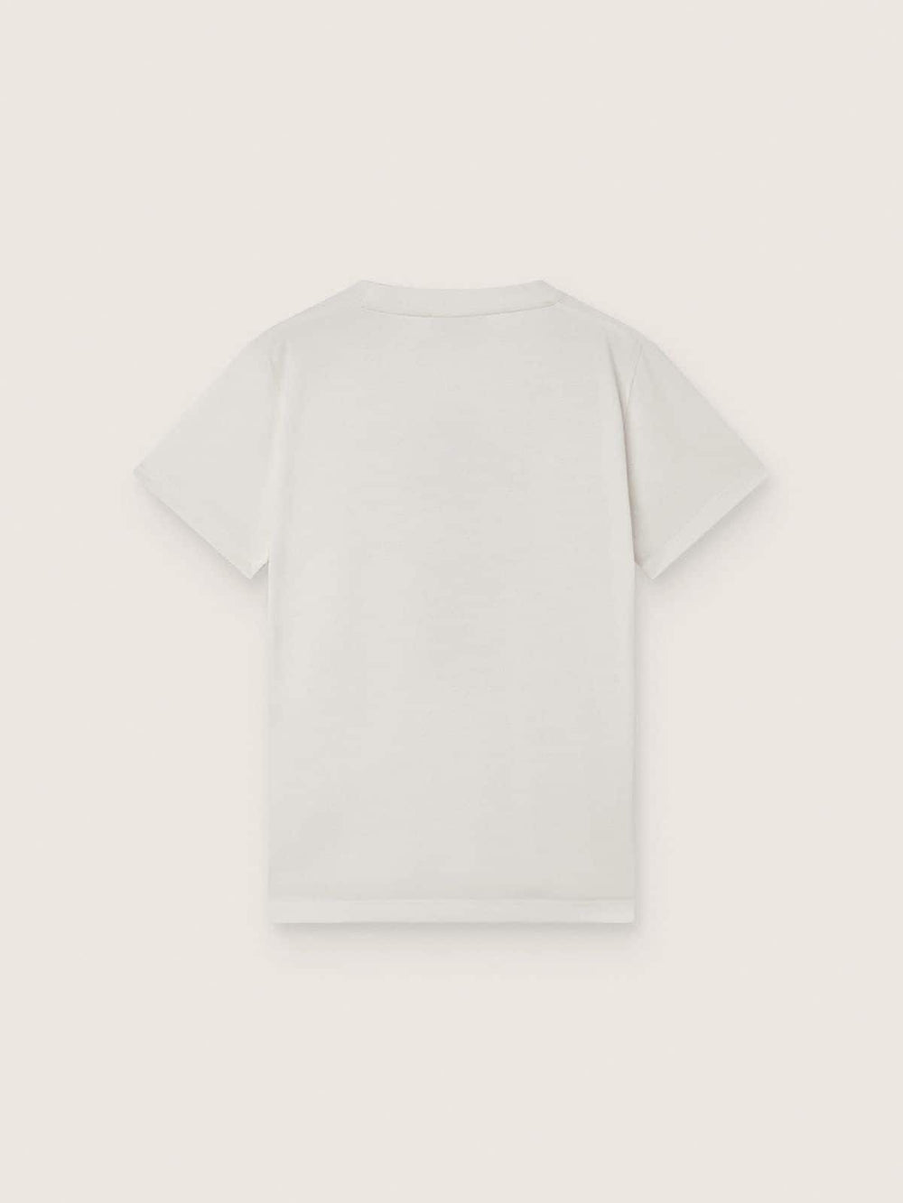 Journey T-shirt for boys in white cotton jersey with digital mascot print