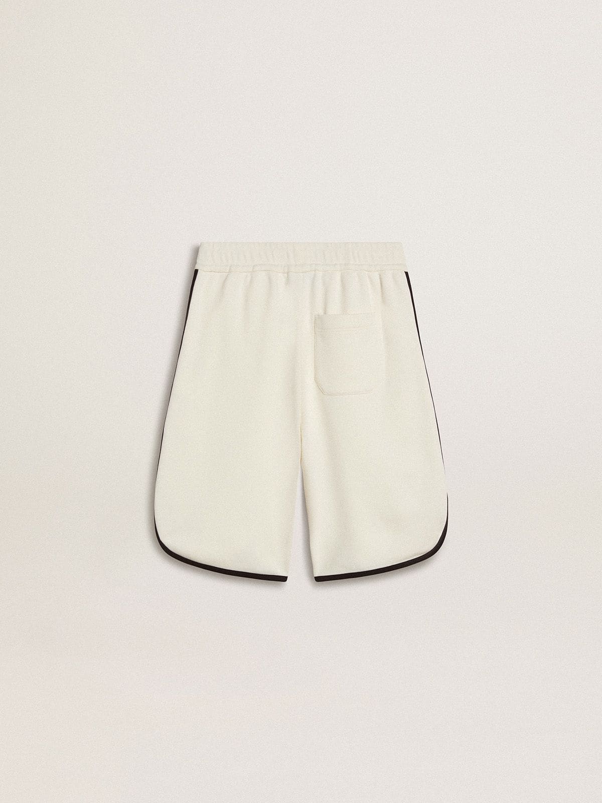 Boy's white shorts with embroidered logo