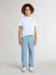 Boys' light blue printed joggers