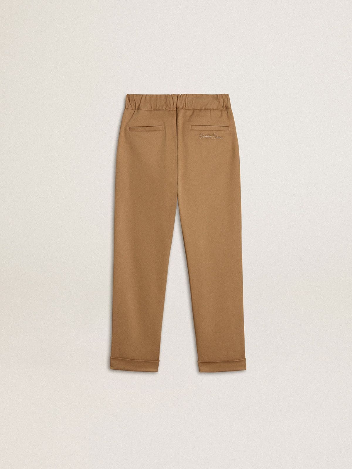 Kids’ chinos in tobacco-colored cotton