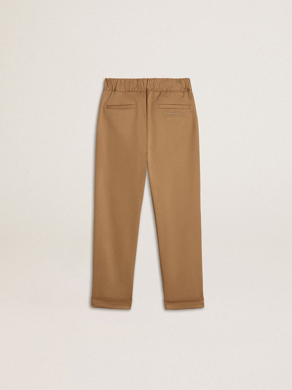 Kids’ chinos in tobacco-colored cotton