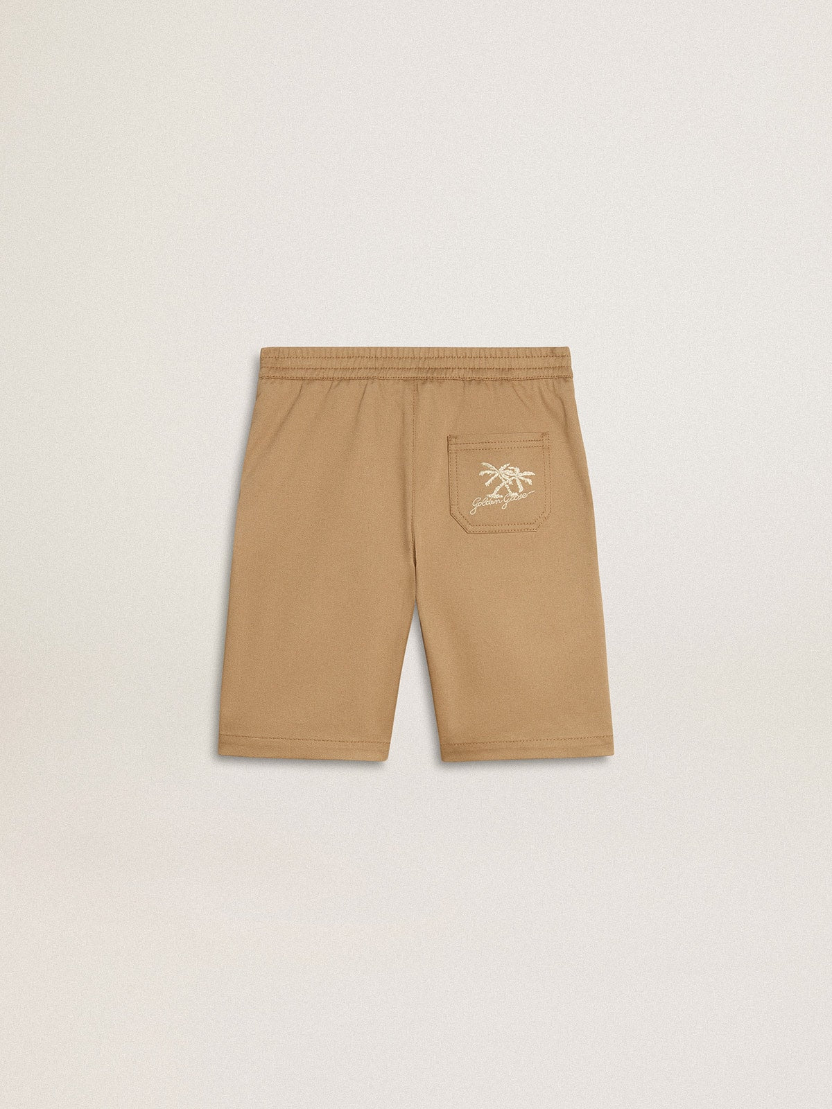Boys' shorts in beige cotton