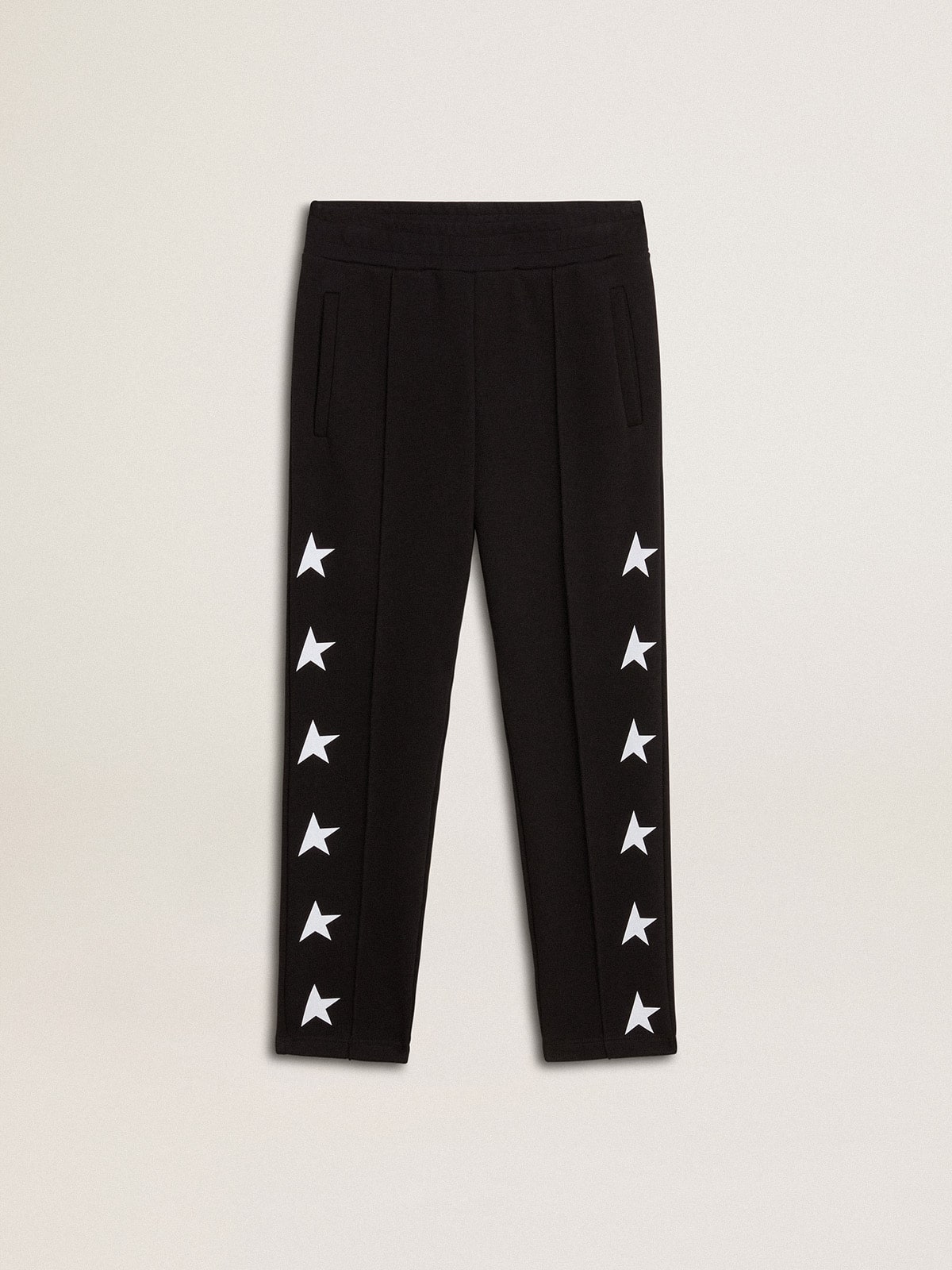 Boys’ black joggers with white stars