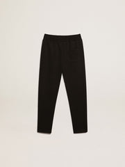 Boys’ black joggers with white stars