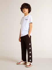 Boys’ black joggers with white stars