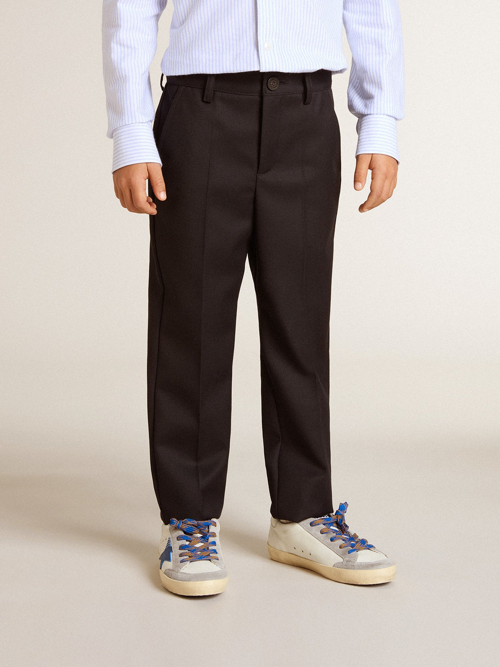 Boys' dark blue wool pants