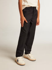 Boys’ pants in dark blue wool