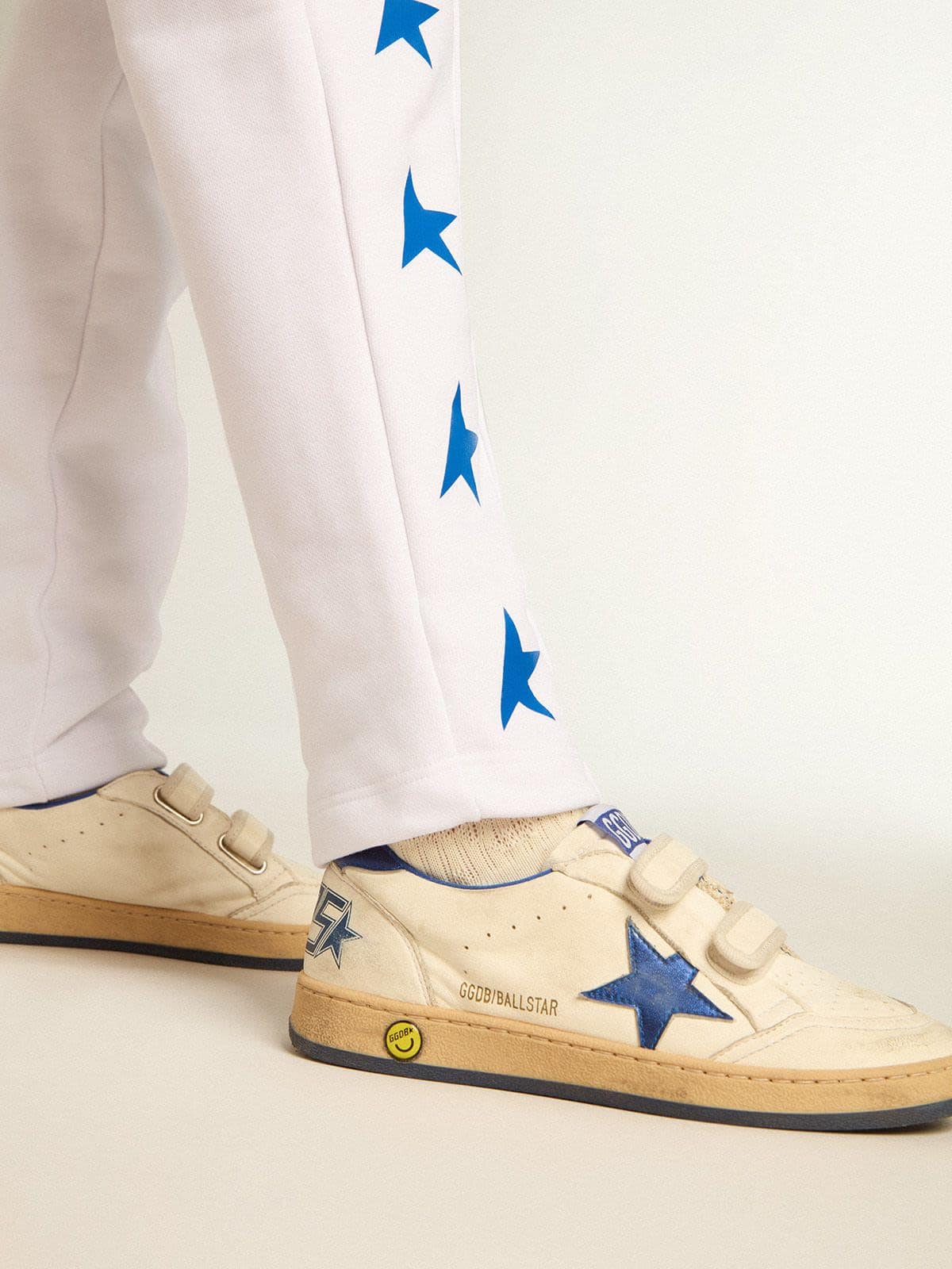 Ball Star Junior with blue metallic leather star and heel tab