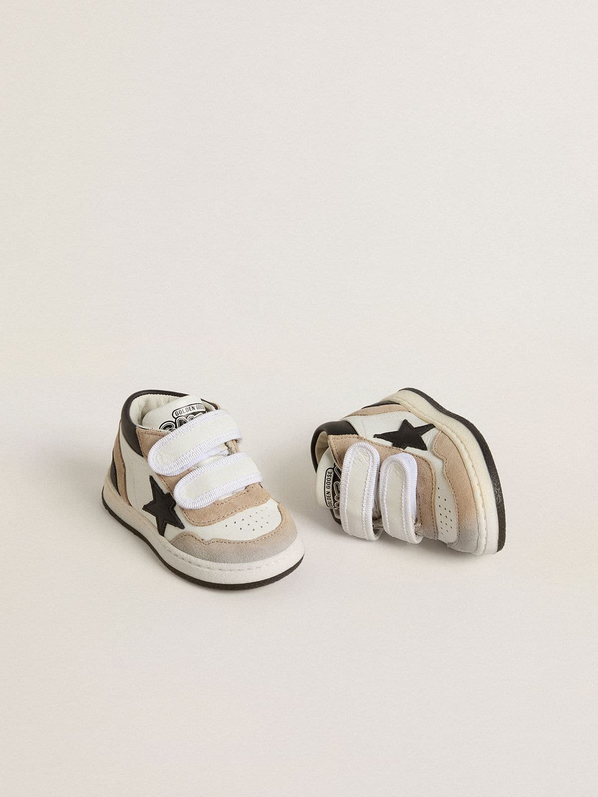 Junior June in nappa with suede inserts and black leather star