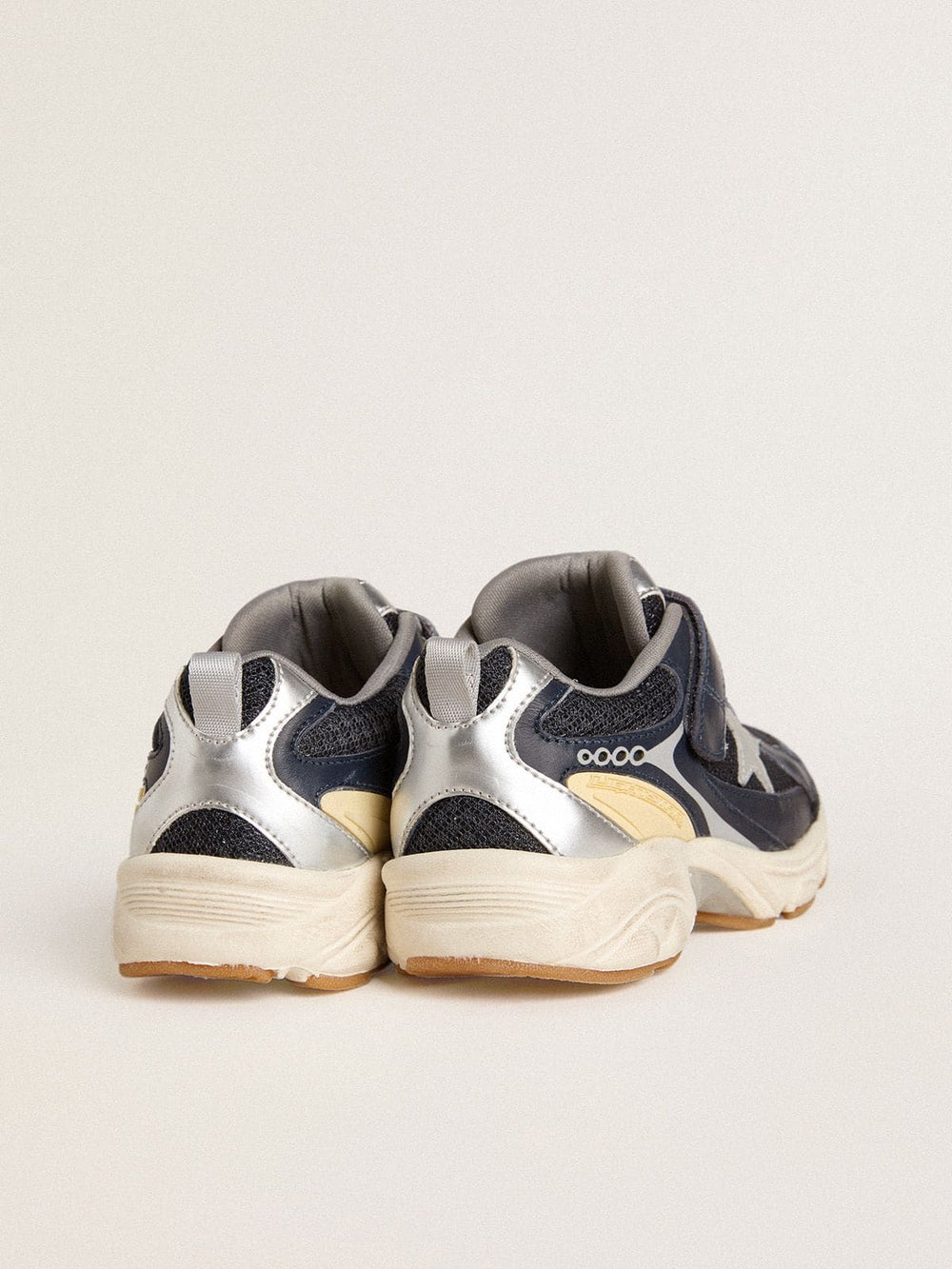 Young Lightstar in blue leather and mesh with gray leather star