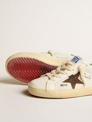 Super-Star Young in nappa with suede star and green heel tab